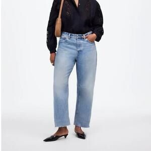 NWT Madewell The Curvy Darted Barrel-Leg Button-Fly Jean Edmonson Wash Size 30